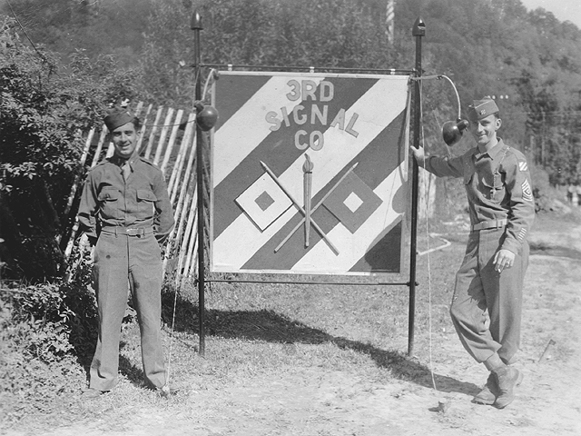 3rd Signal Co. HQ Sign in Salzburg 1945 - 3rd Infantry Division WWII